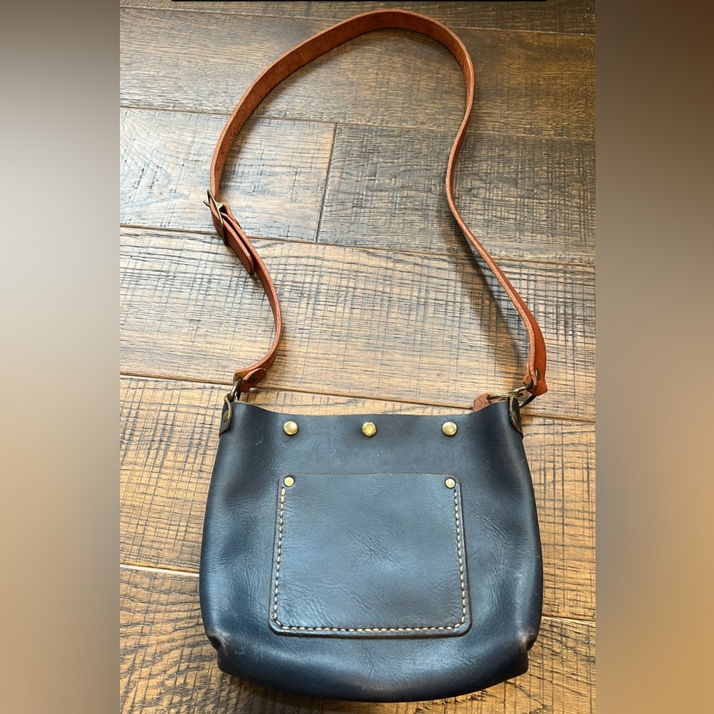 Three Sons Leather Company Blue Leather Purse